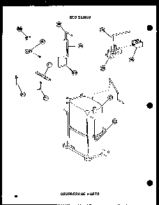 Compressor Parts Diagram and Parts List for 212D-3JM P54655-43R Amana Air Conditioner