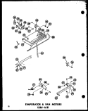 EVAP & FAN MOTORS ESRF - 16W Diagram and Parts List for ESRF-16W P6030352W Amana Refrigerator