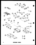 INTERIOR PARTS Diagram and Parts List for TC18E P7466014W Amana Refrigerator