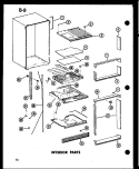 INTERIOR PARTS Diagram and Parts List for TC18E P7466014W Amana Refrigerator