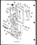 LOWER DOOR PARTS Diagram and Parts List for TC20EG P7466018W G Amana Refrigerator
