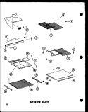 INTERIOR PARTS Diagram and Parts List for TC20EG P7466018W G Amana Refrigerator
