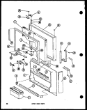 UPPER DOOR PARTS Diagram and Parts List for TD23EA P7466015W A Amana Refrigerator