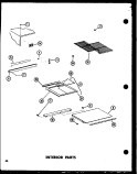 INTERIOR PARTS Diagram and Parts List for TD23EA P7466015W A Amana Refrigerator