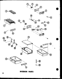 INTERIOR PARTS Diagram and Parts List for TD23EA P7466015W A Amana Refrigerator