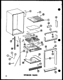 INTERIOR PARTS Diagram and Parts List for TD23EA P7466015W A Amana Refrigerator