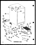 COMPRESSOR PARTS Diagram and Parts List for TD23EA P7466015W A Amana Refrigerator