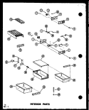 INTERIOR PARTS Diagram and Parts List for TD523E-C P7528801W C Amana Refrigerator