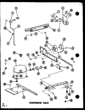 COMPRESSOR PARTS Diagram and Parts List for TD523E-C P7528801W C Amana Refrigerator
