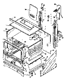 Cabinet Diagram and Parts List for SNK26AA0 P1142988NW Amana Range