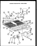COMPRESSOR COMPARTMENT PARTS Diagram and Parts List for GFD180  Caloric Refrigerator