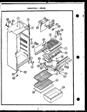 CABINET PARTS Diagram and Parts List for GFD150  Caloric Refrigerator
