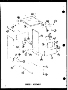 Chassis Assembly Diagram and Parts List for ESMC-1-AG P18011-15TG Amana Trash Compactor