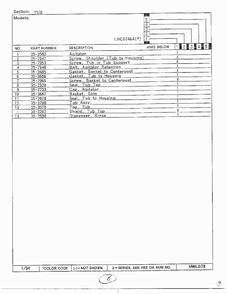 Tub Page 2 Diagram and Parts List for 6746A  Norge Washer