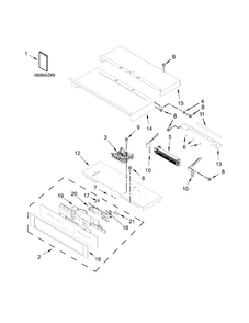 Control Panel Parts Diagram and Parts List for JJW3830DS01  Jenn-Air Wall Oven