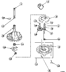 34526p Transmission Assembly Diagram and Parts List for CW8413W2-PCW8413W2  Crosley Washer