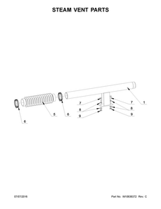 Steam Vent Parts Diagram and Parts List for MFS275PTVS  Maytag Washer
