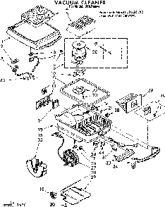 Base Assembly Diagram and Parts List for 11628996  Kenmore Canister Vacuum