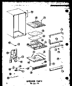 Section 12 Diagram and Parts List for TC18N-A-P60303-59WA  Amana Refrigerator