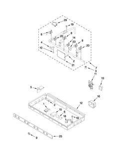 Part Location Diagram of W10325491 Whirlpool BRKT-MNTG