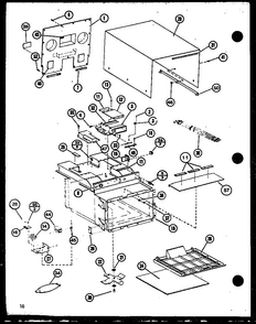 Outer Case Diagram and Parts List for RC-14SD-1 P75750-7M Amana Microwave