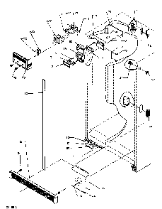 Refrigerator/freezer Controls & Cabinet Parts Diagram and Parts List for SPD22NL-P1181306WL  Amana Refrigerator