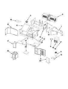 Air Flow Parts Diagram and Parts List for MMV4203WB1  Maytag Microwave