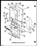 REF DOOR PARTS Diagram and Parts List for TR16K P7791122W Amana Refrigerator