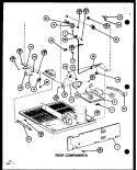 REAR COMPONENTS Diagram and Parts List for TR16K P7791122W Amana Refrigerator
