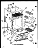INTERIOR ACCESSORIES Diagram and Parts List for TR18K P7791126W Amana Refrigerator