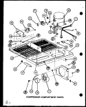 COMPRESSOR COMPARTMENT PARTS Diagram and Parts List for TR20K P7791130W Amana Refrigerator
