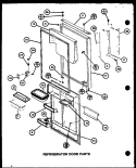 REF DOOR PARTS Diagram and Parts List for TC18K P7803212W Amana Refrigerator
