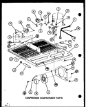COMPRESSOR COMPARTMENT PARTS Diagram and Parts List for TC18K P7803212W Amana Refrigerator