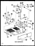 REAR COMPONENTS Diagram and Parts List for TCI20K P7803218W Amana Refrigerator