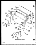 FZ DOOR PARTS Diagram and Parts List for TC22K P7859203W Amana Refrigerator