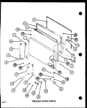 FZ DOOR PARTS Diagram and Parts List for TM16SPG P7651212W Amana Refrigerator
