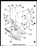 REF DOOR PARTS Diagram and Parts List for TM16SPG P7651212W Amana Refrigerator