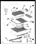 INTERIOR ACCESSORIES Diagram and Parts List for TM16SPG P7651212W Amana Refrigerator