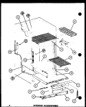 INTERIOR ACCESSORIES Diagram and Parts List for TR16G P7651209W Amana Refrigerator