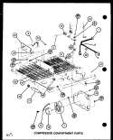 COMPRESSOR COMPARTMENT PARTS Diagram and Parts List for TM16SPG P7651212W Amana Refrigerator