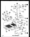 REAR COMPONENTS Diagram and Parts List for TM16SPG P7651212W Amana Refrigerator