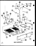 REAR COMPONENTS Diagram and Parts List for TLI20G P7553519W Amana Refrigerator