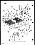COMPRESSOR COMPARTMENT PARTS Diagram and Parts List for TC22G P7553514W Amana Refrigerator
