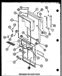 REF DOOR PARTS Diagram and Parts List for TLI22J P7739040W Amana Refrigerator
