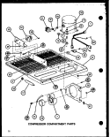 COMPRESSOR COMPARTMENT PARTS Diagram and Parts List for TLI22J P7739040W Amana Refrigerator