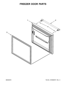 Freezer Door Parts Diagram and Parts List for MBF1958FEB00  Maytag Refrigerator