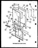 REF DOOR PARTS Diagram and Parts List for TX18J P7739042W Amana Refrigerator