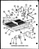 COMPRESSOR COMPARTMENT PARTS Diagram and Parts List for TX18J P7739042W Amana Refrigerator