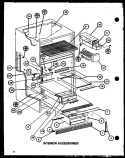 INTERIOR ACCESSORIES Diagram and Parts List for TX20J P7739046W Amana Refrigerator