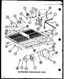COMPRESSOR COMPARTMENT PARTS Diagram and Parts List for TX20J P7739046W Amana Refrigerator